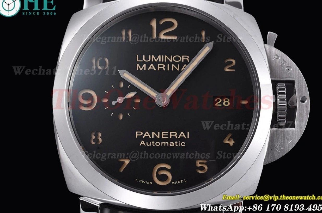44mm Black SS Luminor LE TTF Marina P9010 PAM732 Dial 0512